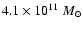 $4.1 \times 10^{11}~ M_{\odot}$
