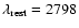 $\lambda_{\rm rest} =2798$