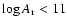 $\log A_{\rm r} < 11$