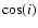 $\cos(i)$