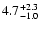 $\rm 4.7^{+2.3}_{-1.0}$