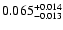 $\rm0.065^{+0.014}_{-0.013}$