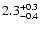 $\rm 2.3^{+0.3}_{-0.4}$