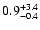 $\rm0.9^{+3.4}_{-0.4}$
