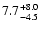 $\rm 7.7^{+8.0}_{-4.5}$
