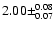 $2.00 \pm^{0.08}_{0.07}$