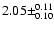$2.05 \pm^{0.11}_{0.10}$