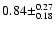 $0.84 \pm^{0.27}_{0.18}$