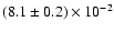 $(8.1 \pm 0.2) \times 10^{-2}$