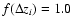 $f(\Delta {z_i})=1.0$