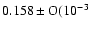 $0.158\pm{\rm O}(10^{-3}$