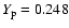 $Y_{\rm p} = 0.248$