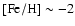 $[{\rm Fe/H}] \sim -2$