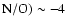 ${\rm N/O}) \sim -4$