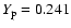 $Y_{\rm p}=0.241$