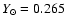 $Y_{\odot} = 0.265$