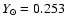 $Y_{\odot} =0.253$