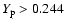 $Y_{\rm p} > 0.244$