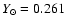 $Y_{\odot} = 0.261$