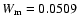 $W_{\rm m} = 0.0509$