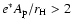 $e^{*}A_{\mbox{\scriptsize p}}/r_{\mbox{\scriptsize H}} > 2$