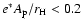 $e^{*}A_{\mbox{\scriptsize p}}/r_{\mbox{\scriptsize H}} < 0.2$