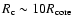 $R_{\mbox{\scriptsize c}} \sim 10 R_{\mbox{\scriptsize core}}$