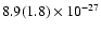 $8.9(1.8)\times 10^{-27}$
