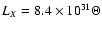$L_X = 8.4\times 10^{31}\Theta$