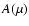 $A(\mu)$
