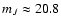$m_J \approx 20.8$