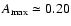 $A_{\rm max}\simeq 0.20$