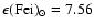 $\rm\epsilon (Fe {\sc i})_{\odot} = 7.56$