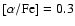 $\rm [\alpha/Fe] = 0.3$