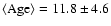 $\rm\langle Age\rangle = 11.8\pm4.6$
