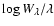 $\log W_{\lambda}/\lambda$