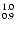 $\rm ^{1.0}_{0.9}$