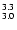 $\rm ^{3.3}_{3.0}$