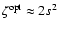 $\zeta^{\rm opt}\approx
2s^2$