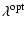 $\displaystyle \lambda^{\rm opt}$