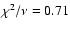 $\chi^2/\nu = 0.71$