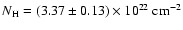 $N_{\rm H} = (3.37\pm 0.13) \times 10^{22}~\rm cm^{-2}$