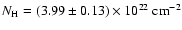 $N_{\rm H} = (3.99\pm 0.13) \times 10^{22}~\rm cm^{-2}$