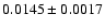 $0.0145\pm 0.0017$