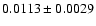 $0.0113\pm 0.0029$