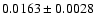 $0.0163\pm 0.0028$