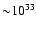 ${\sim} 10^{33}$