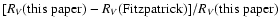 $[R_V({\rm this~paper}) - R_V({\rm Fitzpatrick})]/R_V({\rm this~paper})$
