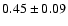 $0.45\pm0.09$