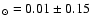 $_{\odot}=0.01\pm0.15$